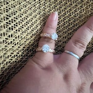 Fashion Elegant Gold and Silver Women's Ring